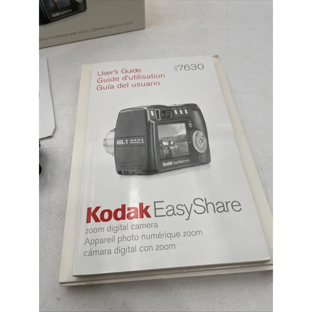 Kodak EasyShare DX7630 6.1MP Digital Camera 3X Zoom+Battery+Charger+SD Card+Manu
